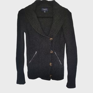 American Eagle Outfitters Black Button Up Cardigan in XS